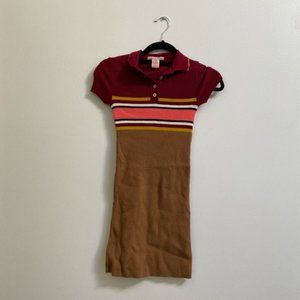 Urban Outfitters Polo Knit Ribbed Bodycon Dress XS